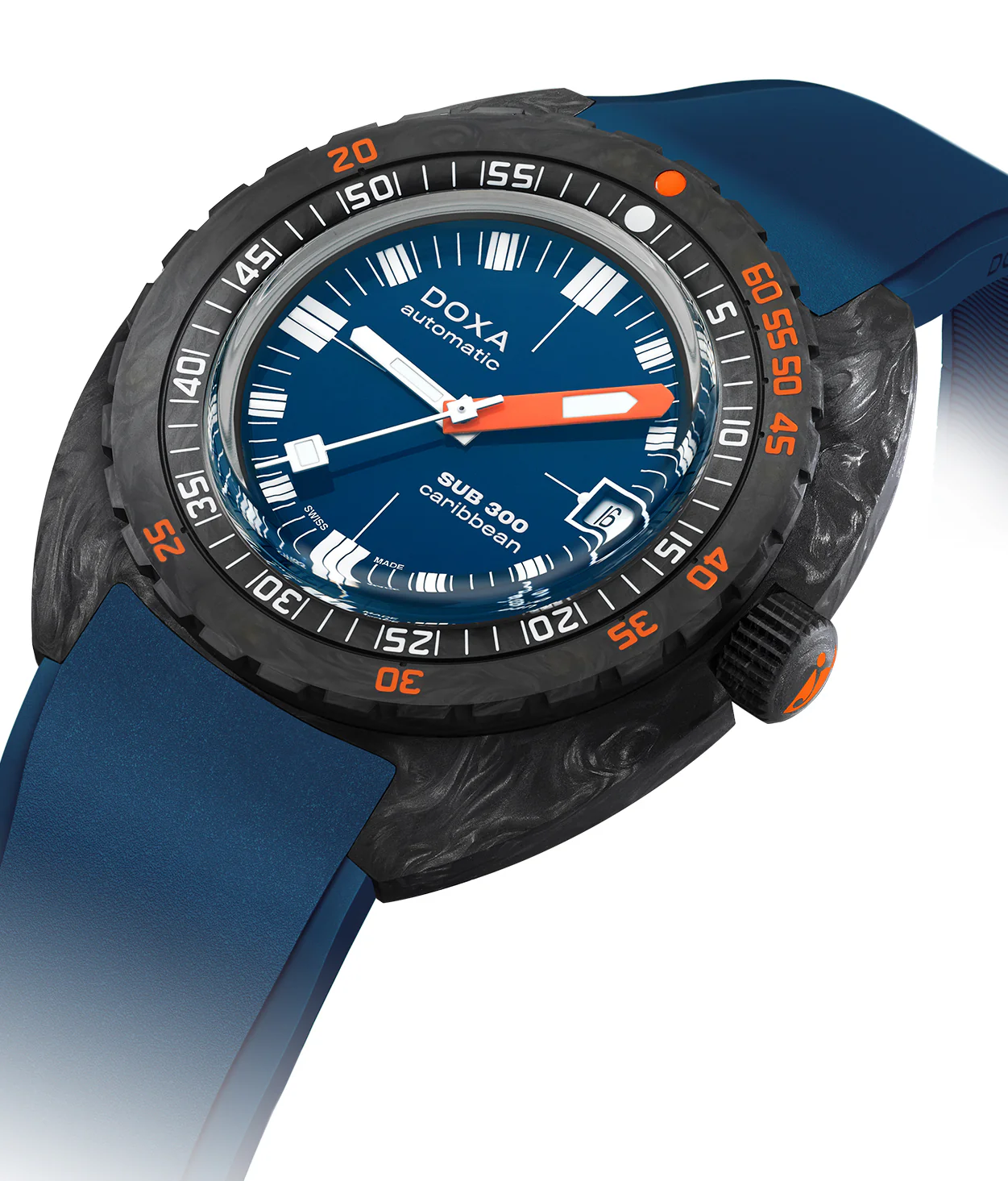 Doxa SUB 300 Carbon COSC Caribbean Rubber Watch - Image 3