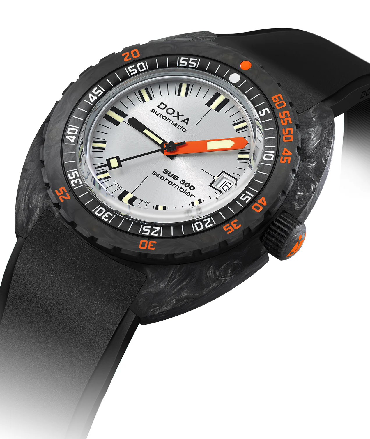 Doxa SUB 300 Carbon COSC Searambler Rubber Watch - Image 3