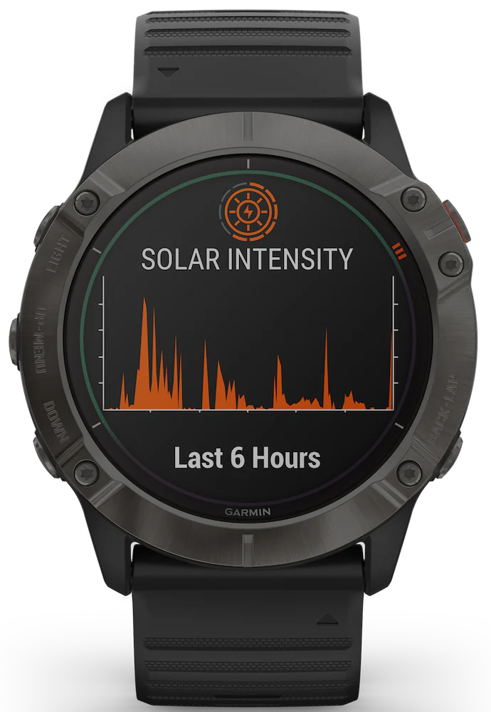 Garmin Fenix 6X Pro Solar Carbon Grey DLC D - Image 4