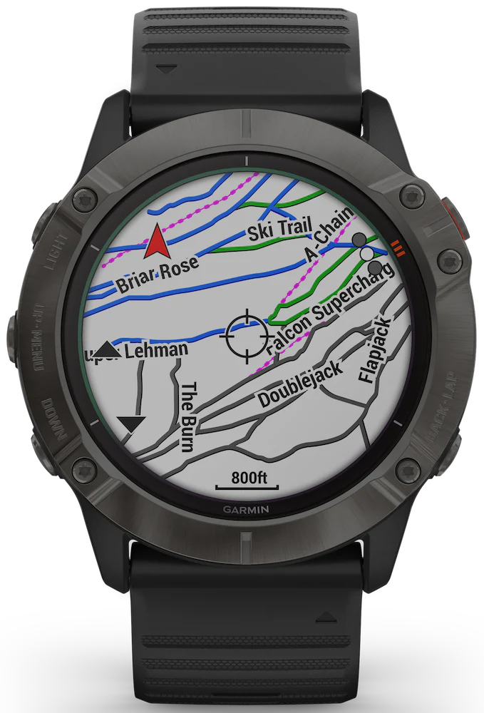 Garmin Fenix 6X Pro Solar Carbon Grey DLC D - Image 5