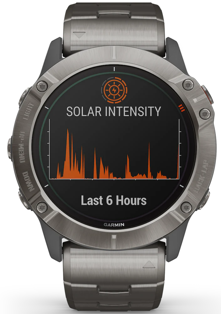 Garmin Watch Fenix 6X Pro Solar Titanium With Titanium Band D - Image 3
