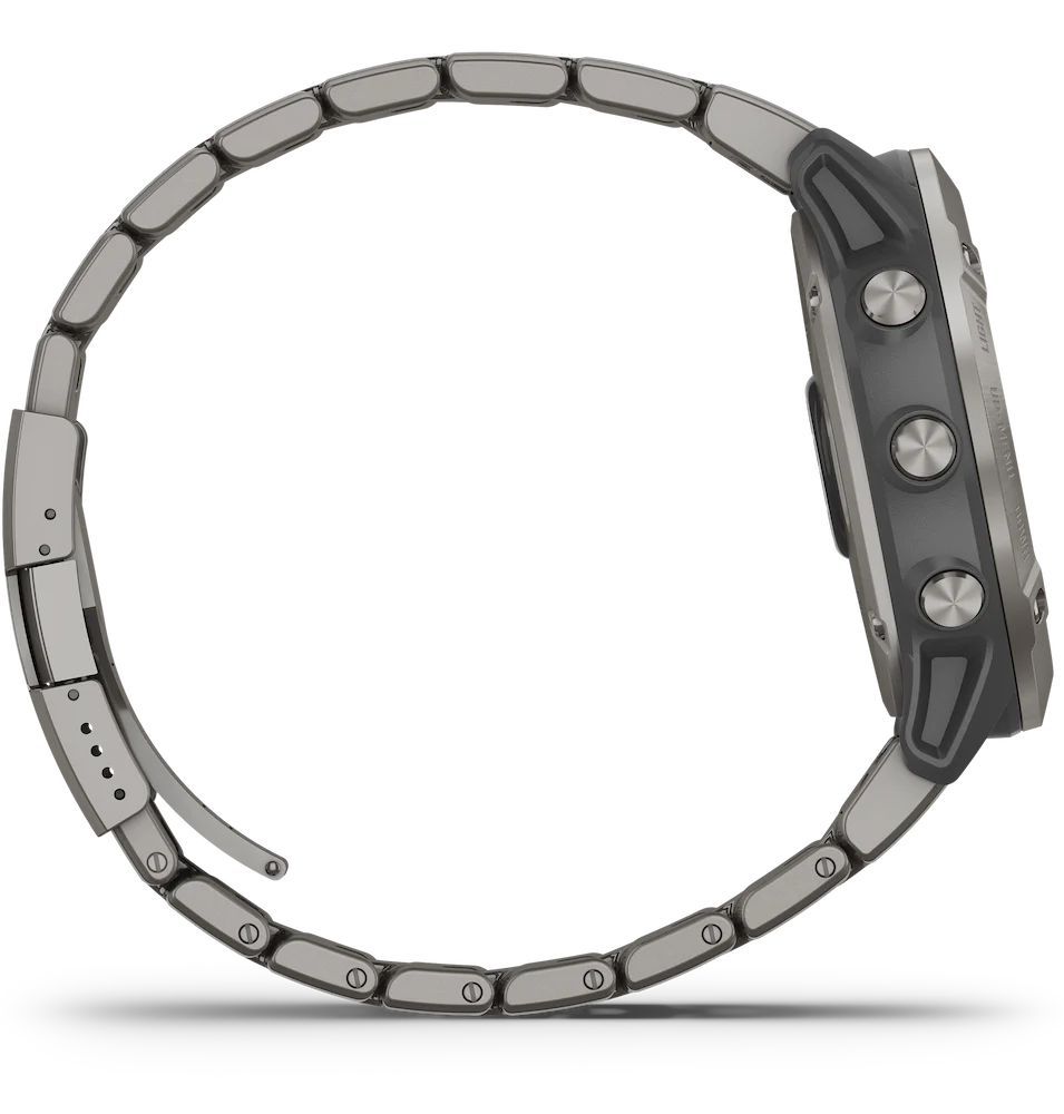 Garmin Watch Fenix 6X Pro Solar Titanium With Titanium Band D - Image 5