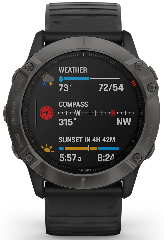 Garmin Watch Fenix 6X Sapphire Carbon Grey DLC D - Image 4