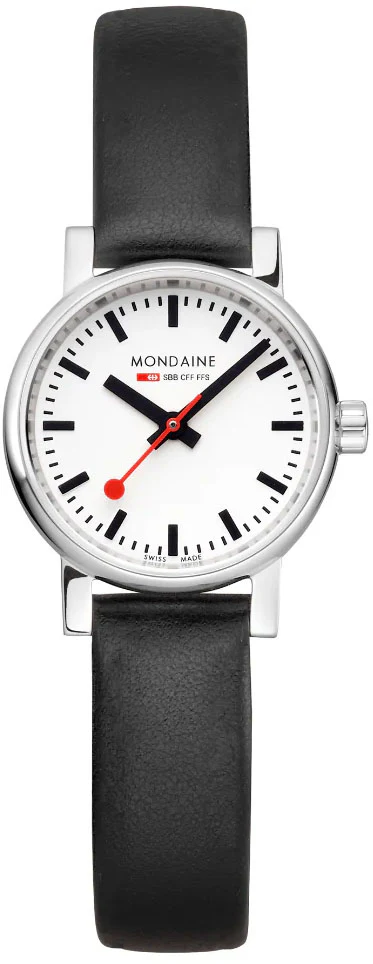 Mondaine Evo2 Black Vegan Grape Leather Watch - Image 4