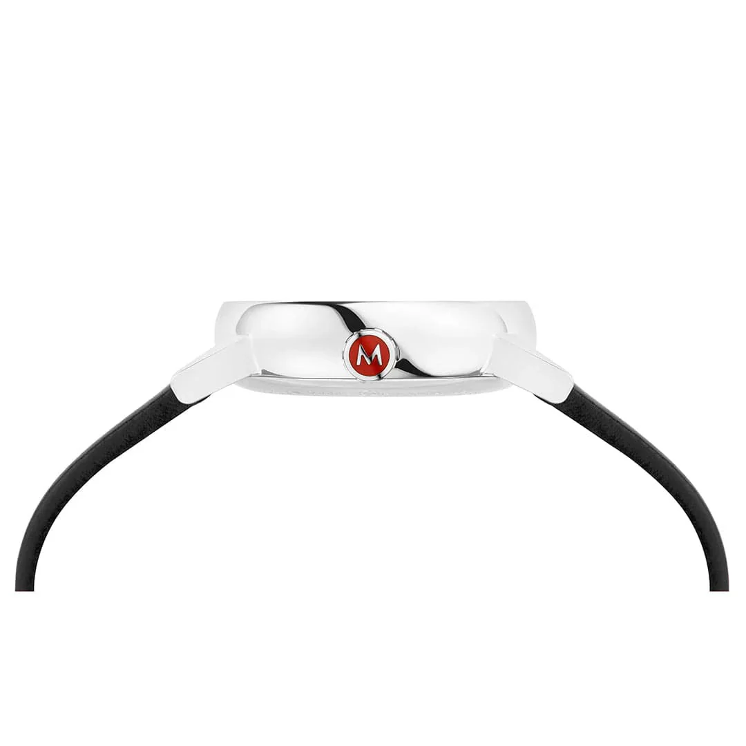 Mondaine Evo2 Black Vegan Grape Leather Watch - Image 5